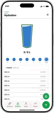 Progressiv Hydration screen
